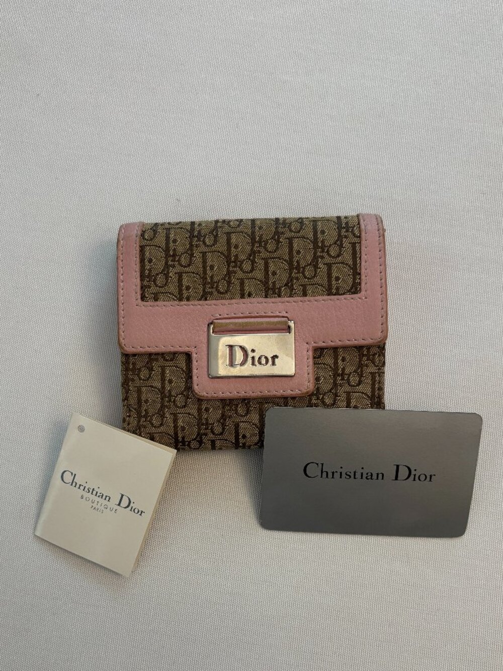 Vintage Y2K Christian Dior Street Chic Trotter Pink Wallet
